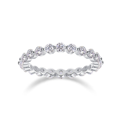 1Row Of Diamonds, Moissanite Rings, Silver Rings, Luxury Fashion Rings Prohibit TikTok sales - 5 - CJ