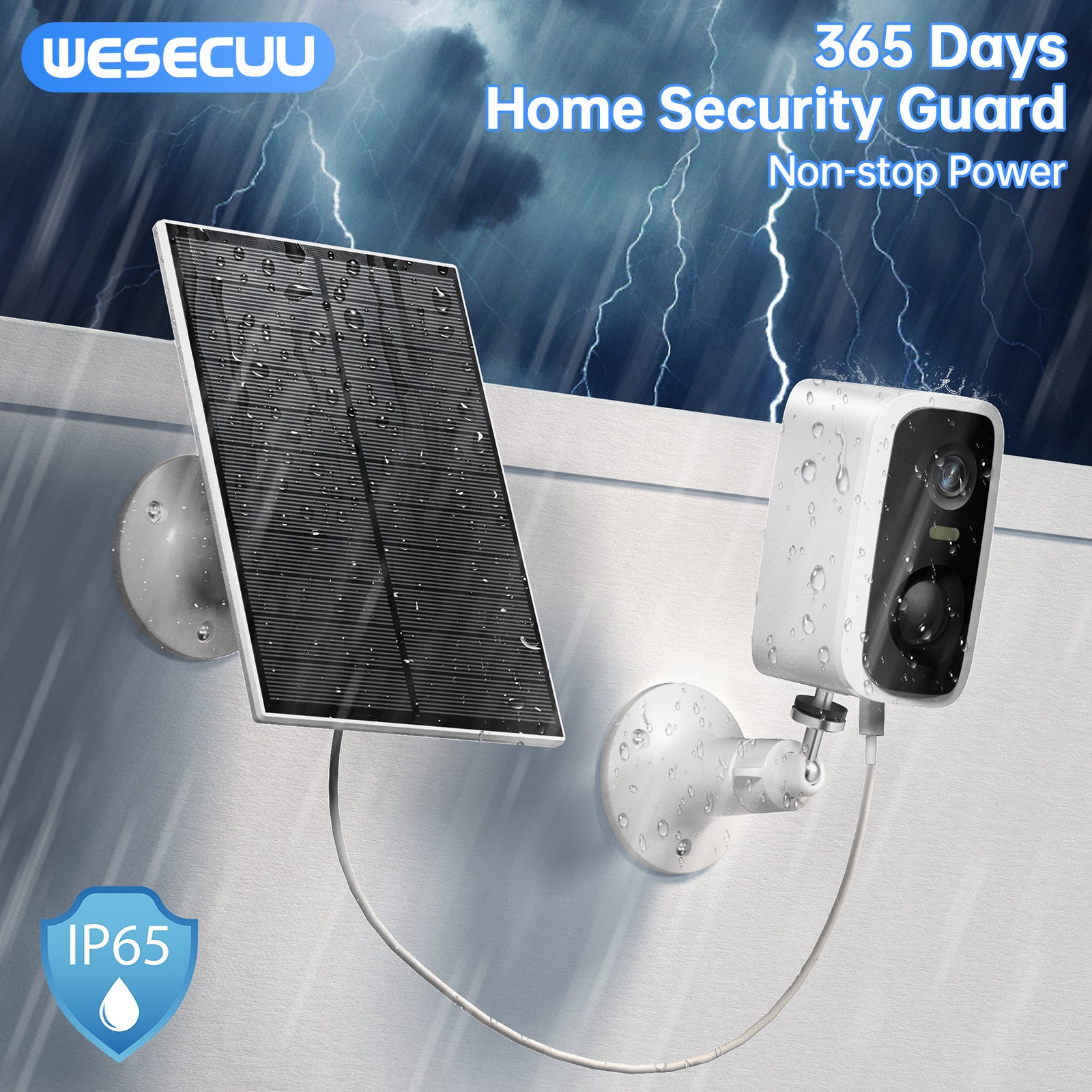 Solar Battery WIFI Camera 2K Human Detection Waterproof Mini CCTV With 5000mAh Battery With Solar Panel - 5 - CJ