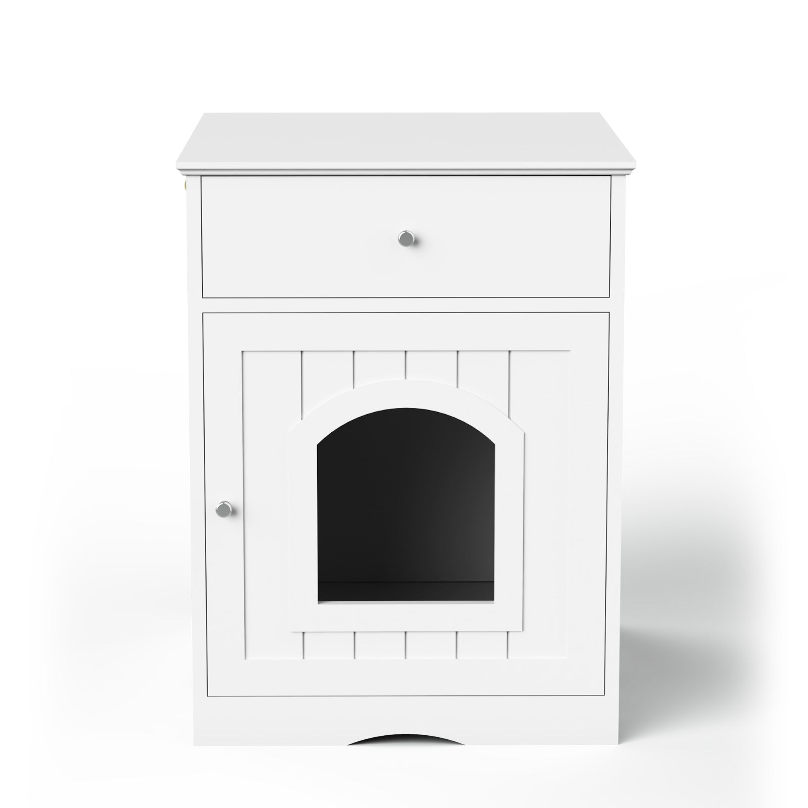 Wooden Pet House Cat Litter Box Enclosure, Side Table, Indoor Crate - 5 - CJ