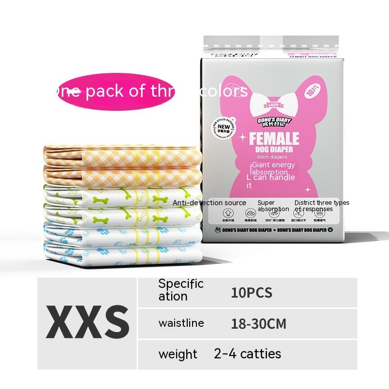 Disposable Female Dog Urinary Diaper Physiological Pants - 0 - CJ - Female dog upgrade - XXS - CJGY189006510JQ
