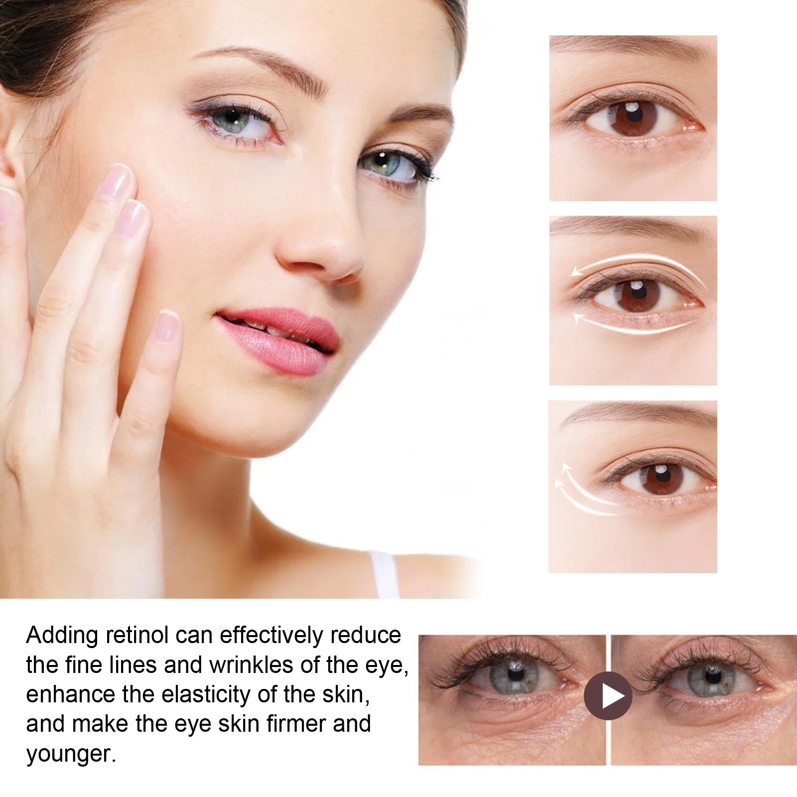Hoygi Retinol Repair Eye Cream, Reduce Wrinkles Fine Lines Bags Dark Circles Brightening Skin Anti - Wrinkle Repair Eye Cream - 5 - CJ