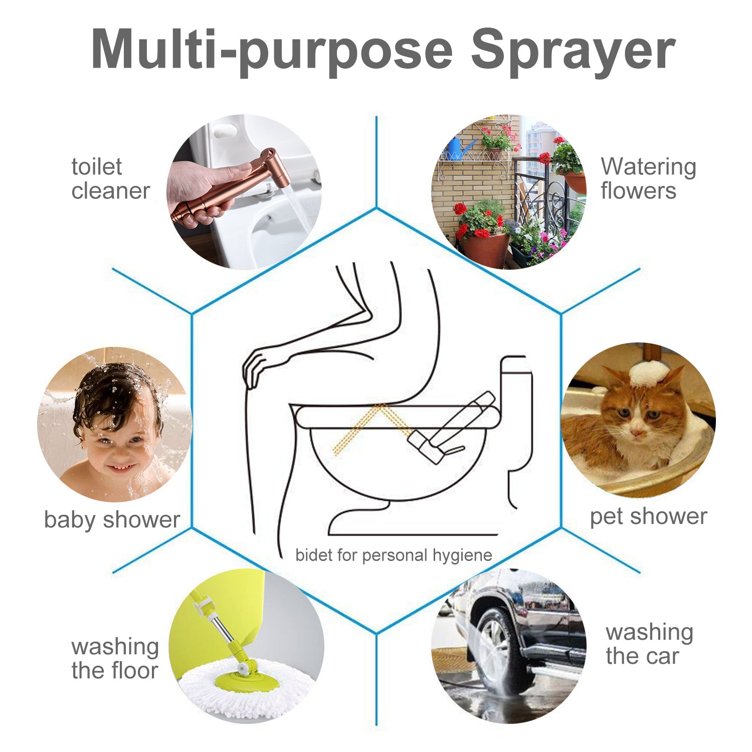 Toilet Spray Gun, Handheld Pet Bathing Equipment - 5 - CJ