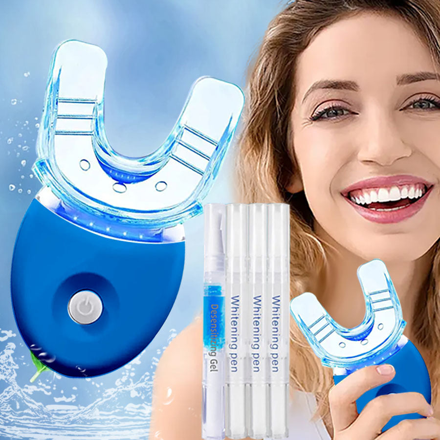 Teeth Profession Kit - 5X LED Light Tooth With 3pcs Pens,1 Desensitization Pen,1 Mouth Trays Restores Your White Smile,pefect Gift For Girlfriend - 5 - CJ