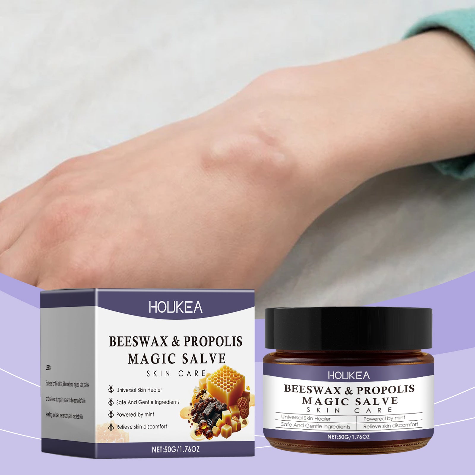 Houkea Propolis Body Care Cream, Nourishes Skin Care For Discomfort Gently Apply Skin Body Care Cream - 5 - CJ