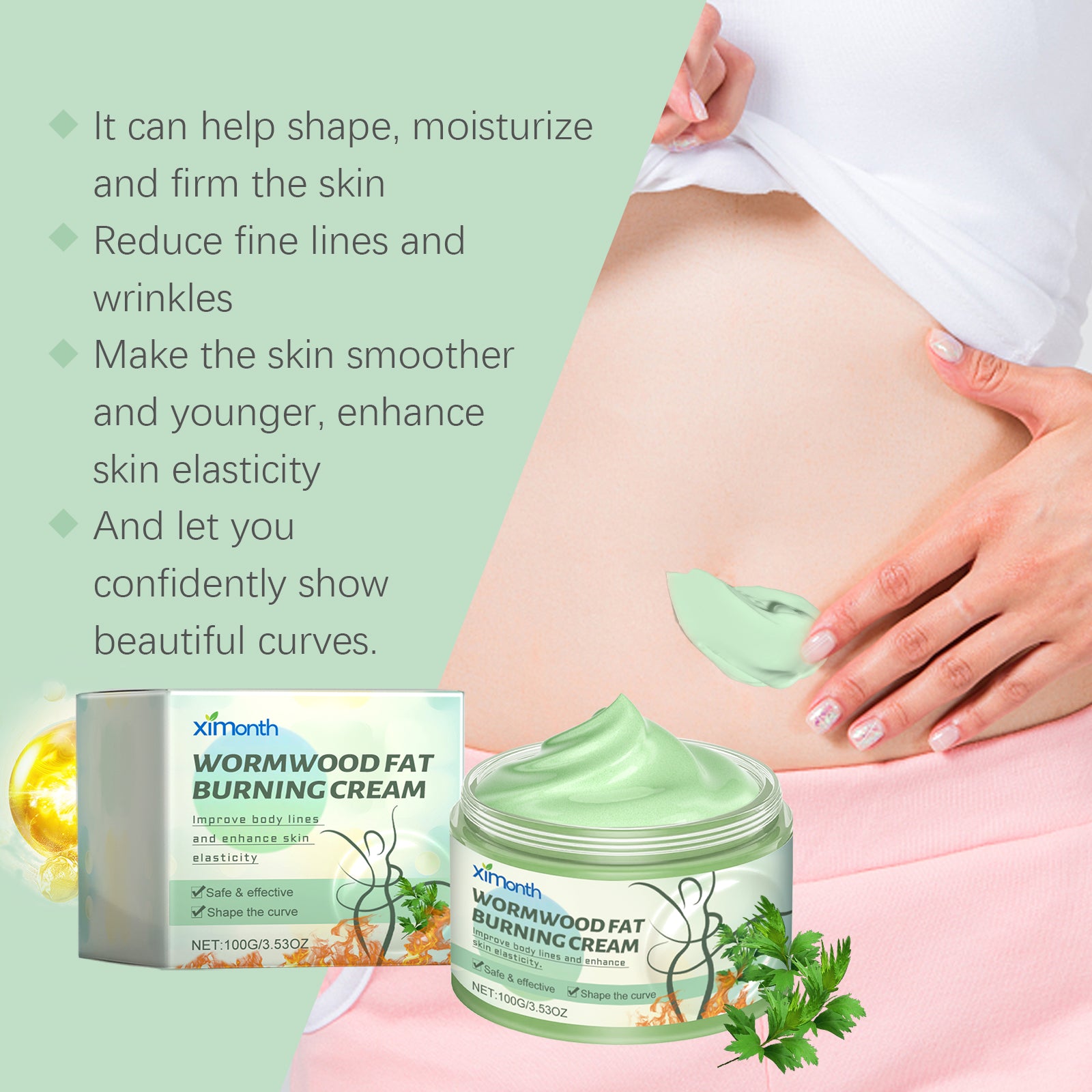 Ximonth Wormwood Body Massage Cream Moisturizes Body And Skin Care Firming, Nourishing And Hydrating Skin - 5 - CJ