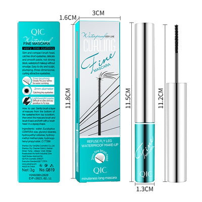 Slim Curly Naturally Elongated Non Caking Waterproof Fine Brush Eye Black - 0 - CJ