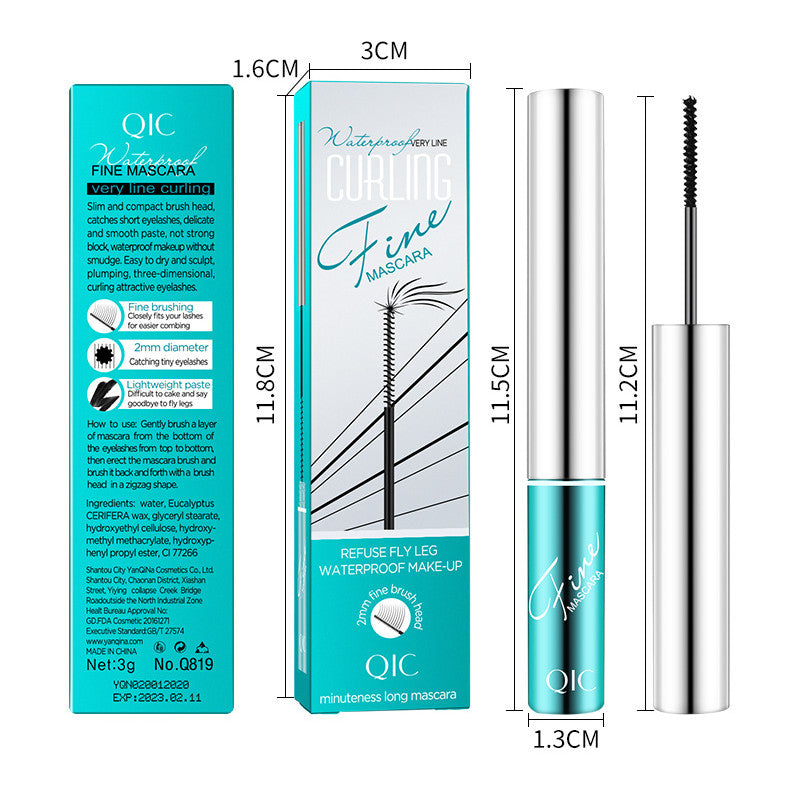 Slim Curly Naturally Elongated Non Caking Waterproof Fine Brush Eye Black - 0 - CJ
