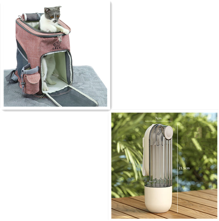 2 In 1 Pet Water Cup Segment Design Green Dog Walking Portable Drinking Cup Dog Feeding Supplies Pet Supplies Dog Walking Water Feeder Pets Products - 0 - CJ