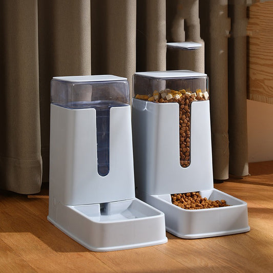 Pet Double Bowl Automatic Feeder Waterer - 0 - CJ