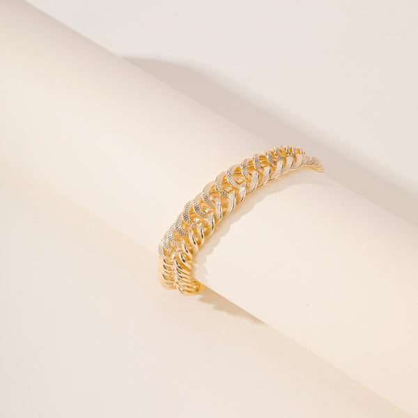 An Elegant And High - end Middle Eastern Ramadan Style Metal Engraved Double Woven Dense Chain For Women's Popular Vacation Style Foot Chain - 5 - CJ