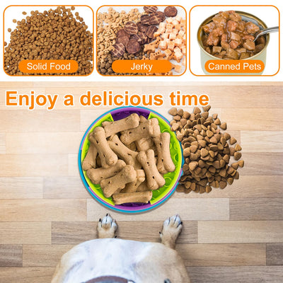 Pet Slow Food Bowl Anti Choking Cat Bowl,3in1 Interactive Dog Feeder Puzzle, Lick Mat & Slow Feeder BowlMental Stimulation Toy For Medium & Large Dogs - 5 - CJ
