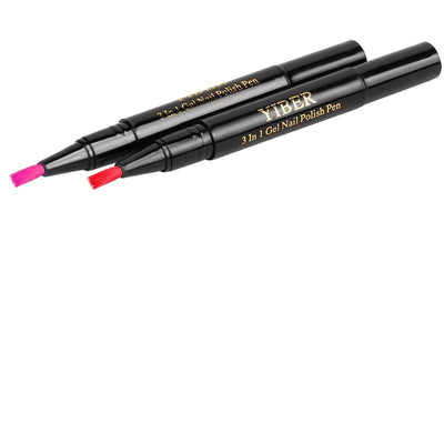 5pcs Nail Polish Pen 3 In 1 One Step Glue Pen Multicolor - 0 - CJ