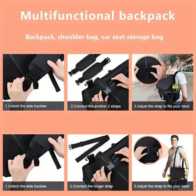 Car Front Seat Organiser Bag [Updated ] Dedicated Tablet And Laptop Storage Stable Side Strap Soft Adjustable Shoulder Strap And Hardened Strap Buckle Your Office Away From The Office - 5 - CJ