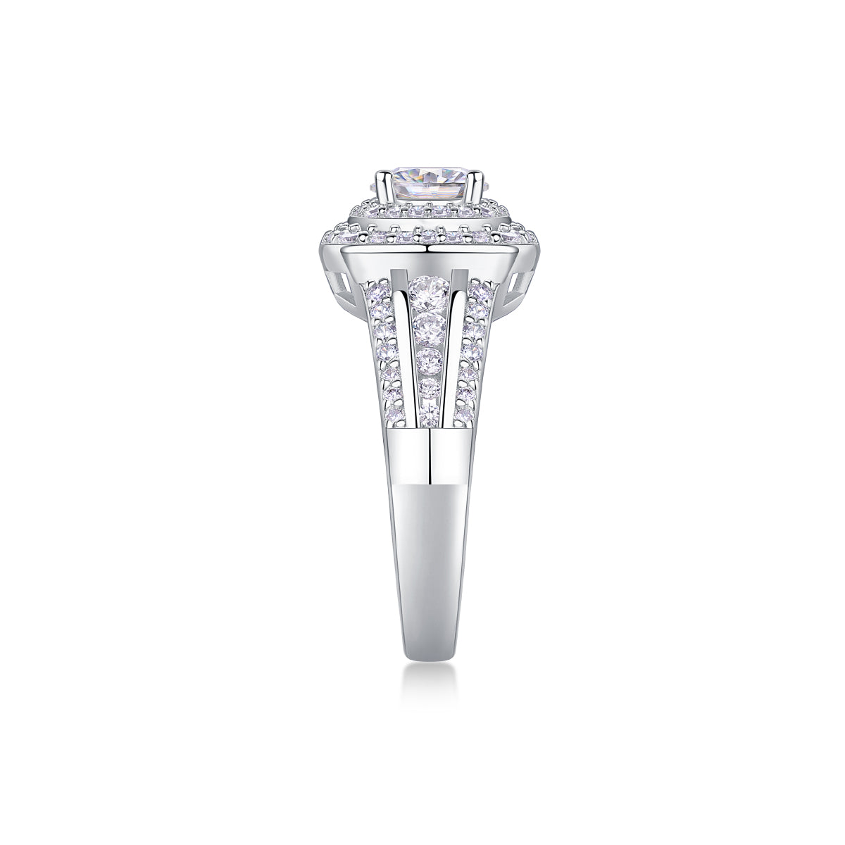 1Starry Sky Crown - A Fashionable Jewelry Ring Set With 1 - carat Moissan Diamond S925 Sterling Silver And Platinum - plated Diamond Prohibit TikTok sales - 5 - CJ