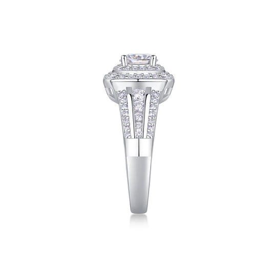 1Starry Sky Crown - A Fashionable Jewelry Ring Set With 1 - carat Moissan Diamond S925 Sterling Silver And Platinum - plated Diamond Prohibit TikTok sales - 5 - CJ