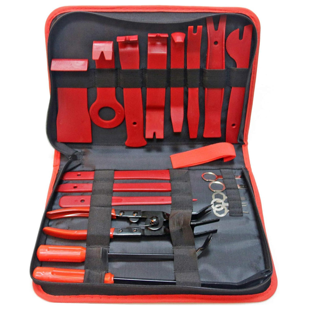 19pcs Auto Trim Removal Kits,Car Panel Removal Tool Car Interior Trim Kit Auto Clip Pliers Fastener Remover Pry Tool Set For Automotive Radio Stereo Dash - 5 - CJ