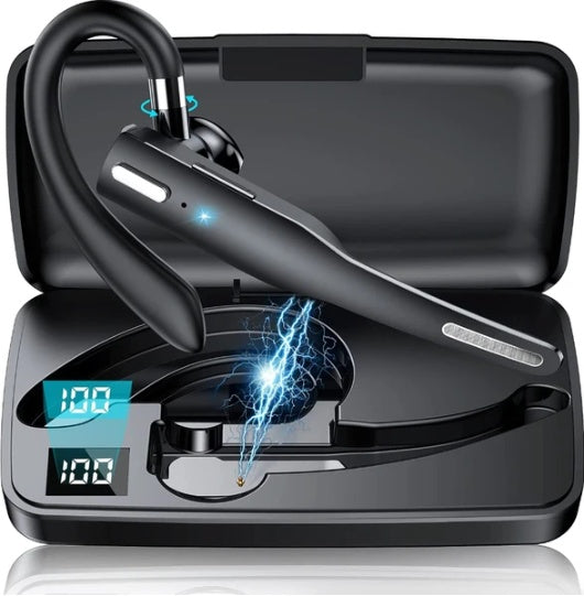 Trucker Wireless Headset Bluetooth 5.1 Earpiece Dual Mic Earbud Noise Cancelling