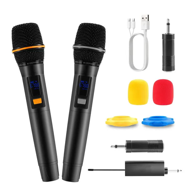 UHF Wireless Microphones Rechargeable Wireless Microphones Metal Handheld Dynamic Mics With 262FT Range For Karaoke Party DJ Wedding Speech Outdoor Events - 5 - CJ