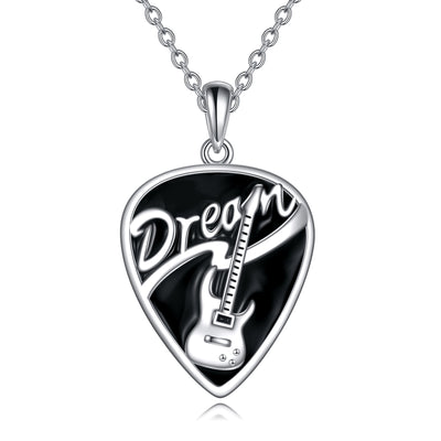 Sterling Silver Music Guitar Pick Pendant Necklace Jewelry Gifts for Women - 5 - cjdropshipping