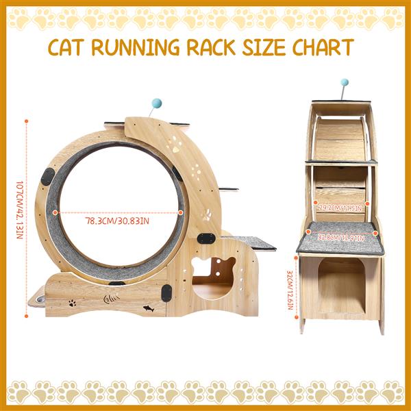 Cat Wheel 6 - in - 1 Cat Sports Wheel, Upgraded Indoor Cat Wheel Sports Device - 5 - CJ