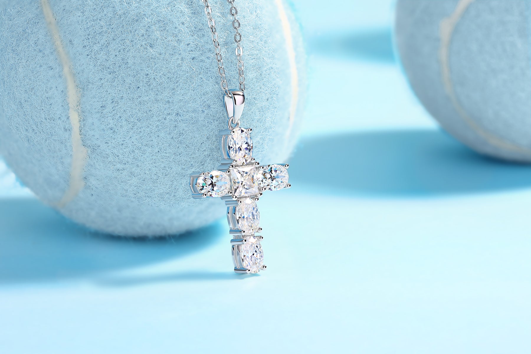 1Soul Guidance - Fashionable Jewelry Pendant Set With Moissanite S925 Sterling Silver And Platinum - plated Diamond, Moissanite Silver Jewelry Prohibit TikTok sales - 5 - cj