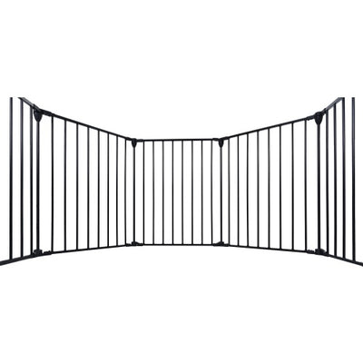 150 Adjustable Safety Gate 6 Panels Play Yard Metal Doorways Fireplace Fence Christmas Tree Fence Gate For House Stairs Gate Prohibited Area Fence - 5 - CJ