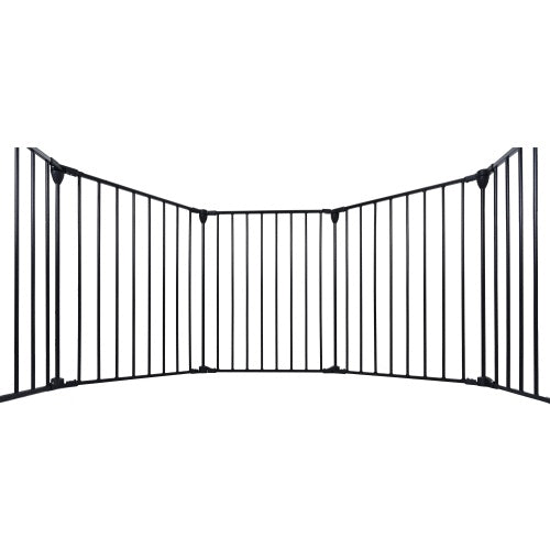150 Adjustable Safety Gate 6 Panels Play Yard Metal Doorways Fireplace Fence Christmas Tree Fence Gate For House Stairs Gate Prohibited Area Fence - 5 - CJ