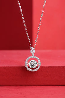 1Touch - A Fashionable And Trendy Jewelry Necklace Pendant Set With 1 - carat Moissanite S925 Sterling Silver And Platinum Plating Prohibit Tk Sales - 5 - cj