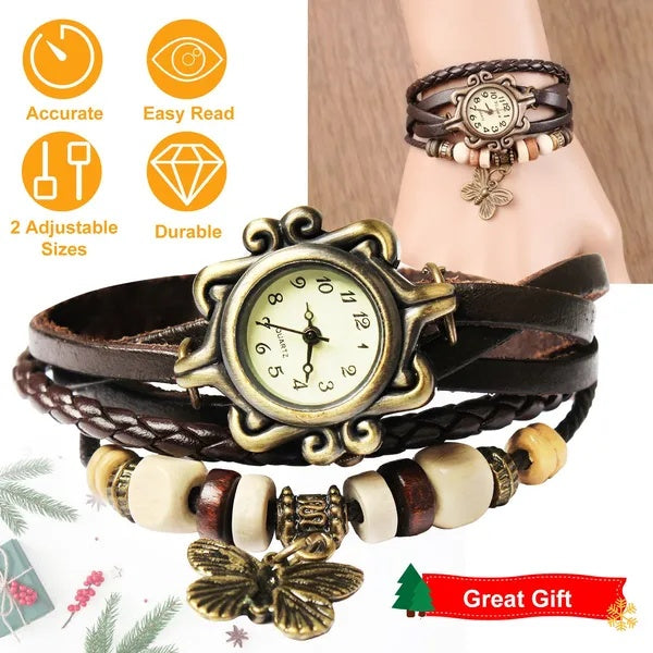 Vintage Women's Watch Bohemian Handmade Leather Watch - 5 - CJ