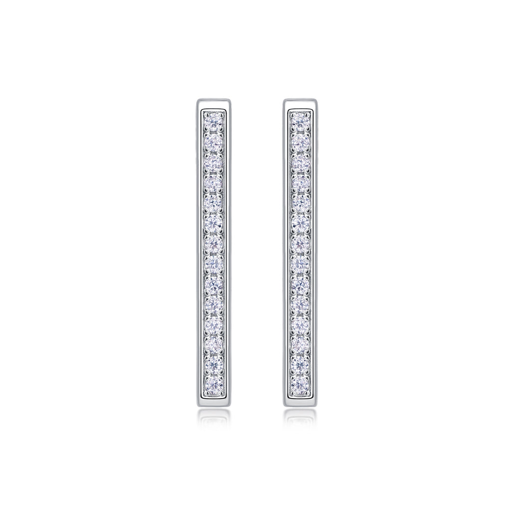 Kokang - Fashionable And Luxurious Diamond Jewelry With Moissanite S925 Sterling Silver And Platinum-plated Stud Earrings