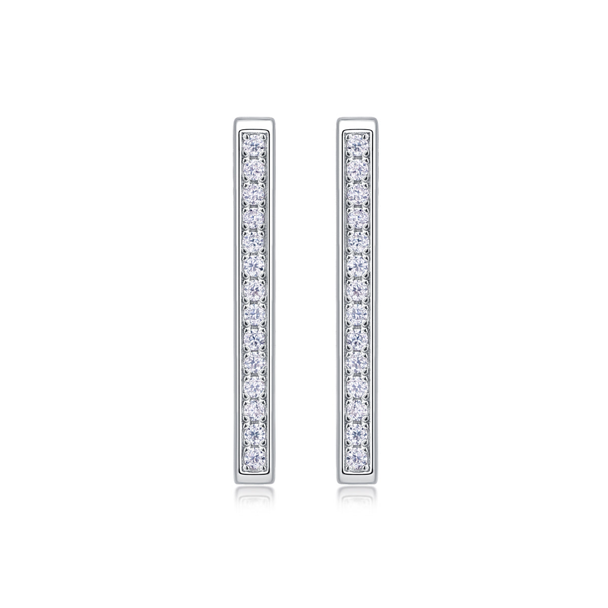 Kokang - Fashionable And Luxurious Diamond Jewelry With Moissanite S925 Sterling Silver And Platinum-plated Stud Earrings