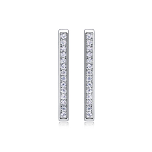1Kokang - Fashionable And Luxurious Diamond Jewelry With Moissanite S925 Sterling Silver And Platinum - plated Stud Earrings Prohibit TikTok sales - 5 - cjdropshipping