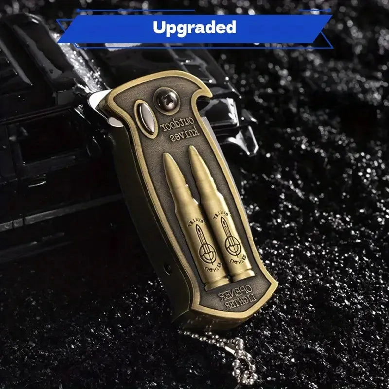 1pc 3 - in - 1 Lighter, Butane Lighter, Bottle Opener Lighter, Outdoor Emergency Lighter, Tactical Design Engraved Lighter, Portable Lighter For Camping, Hiking, Survival, Perfect Gift For Father, Husband - 5 - CJ