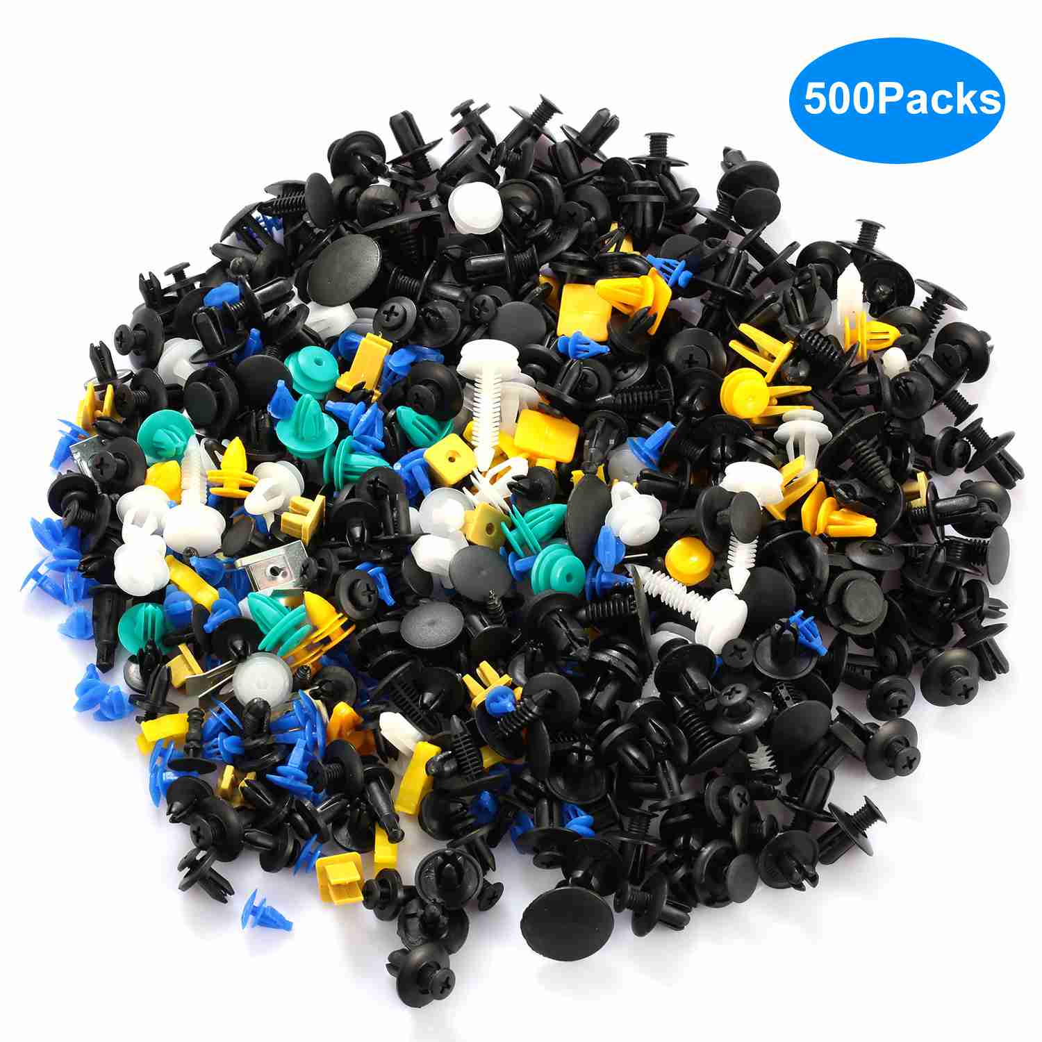 500Packs Bumper Fastener Rivets 30 Kinds Bumper Push Clips Fender Replacement Universally Fit Car Panel Skirt Shield Retainer - 5 - CJ