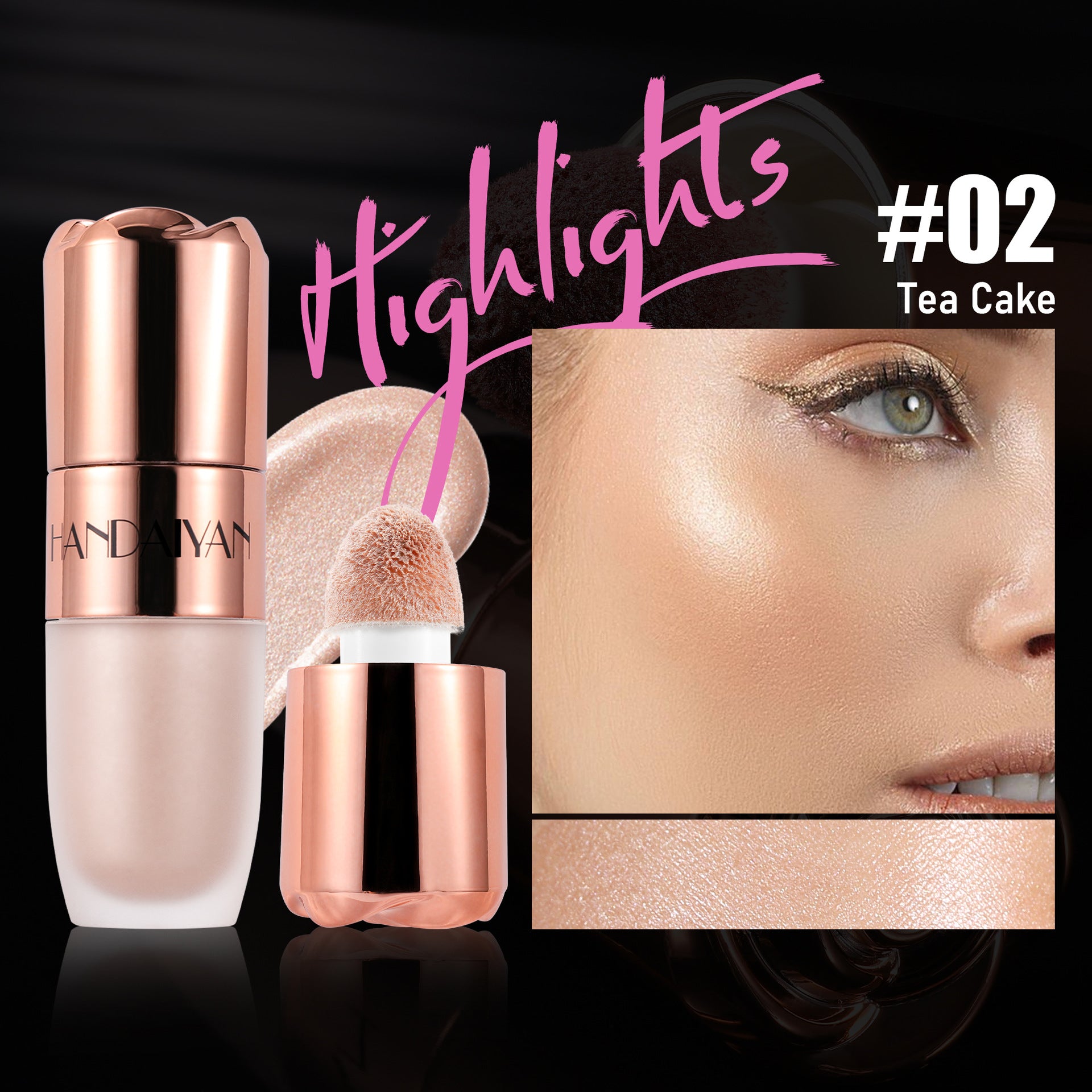 Highlighter Repair 8 - color Three - dimensional Easy To Apply - 0 - CJ - 7.6ML - Highlight Contour Liquid 02 - CJYD224384602BY