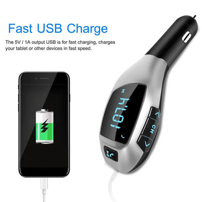 Car FM Wireless Transmitter USB Charge Hands - free Call MP3 Player - 5 - CJ