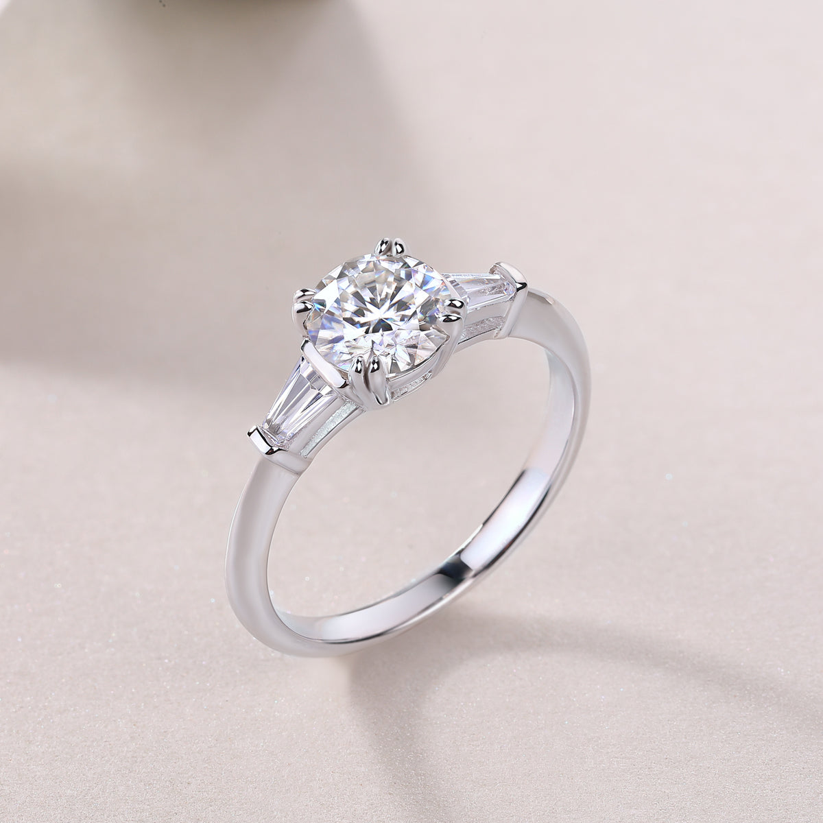 1Luxury Fashion Diamond Wedding Ring Classic Set With Moissanite Silver Ring Prohibit TikTok sales - 5 - CJ