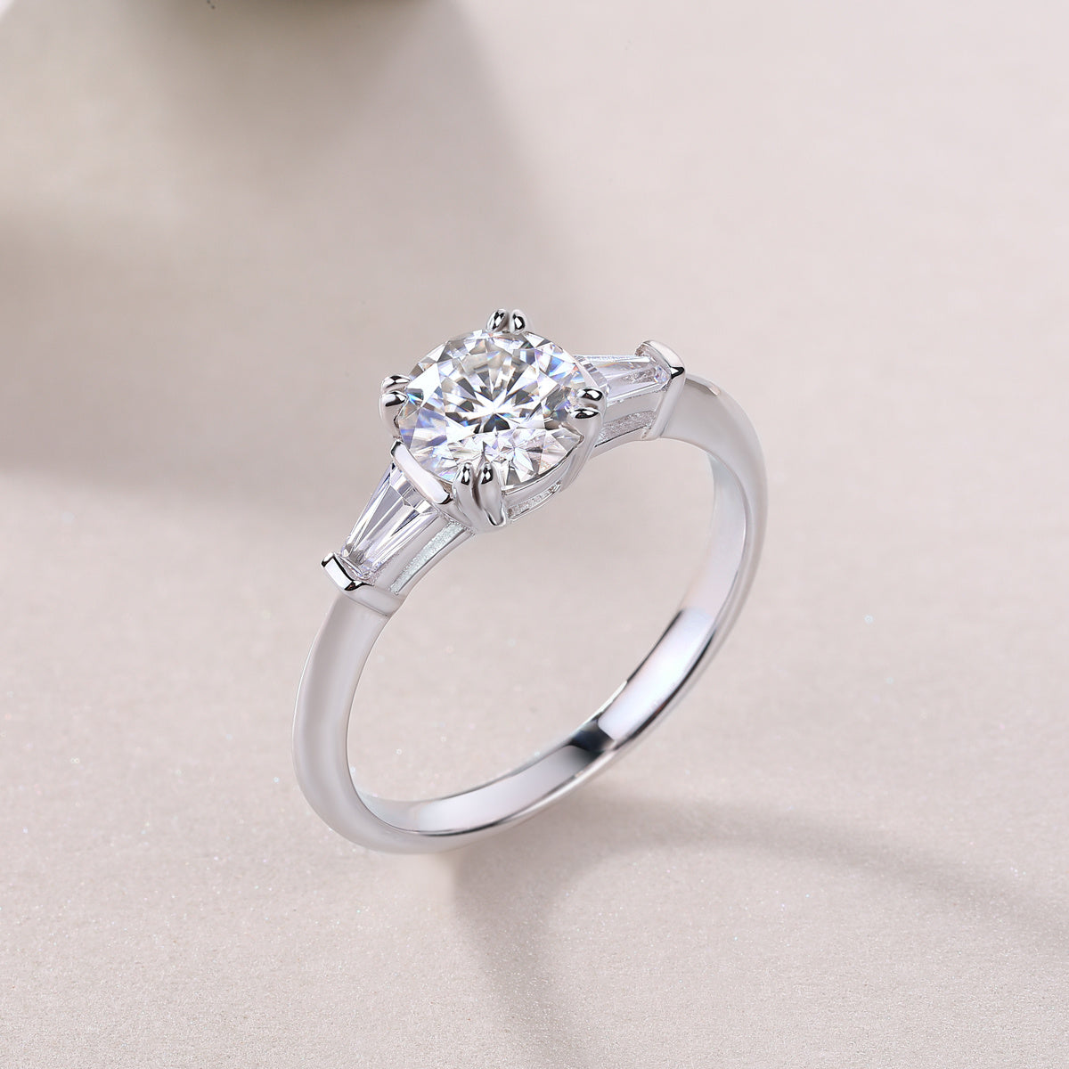 Luxury Fashion Diamond Wedding Ring Classic Set With Moissanite Silver Ring