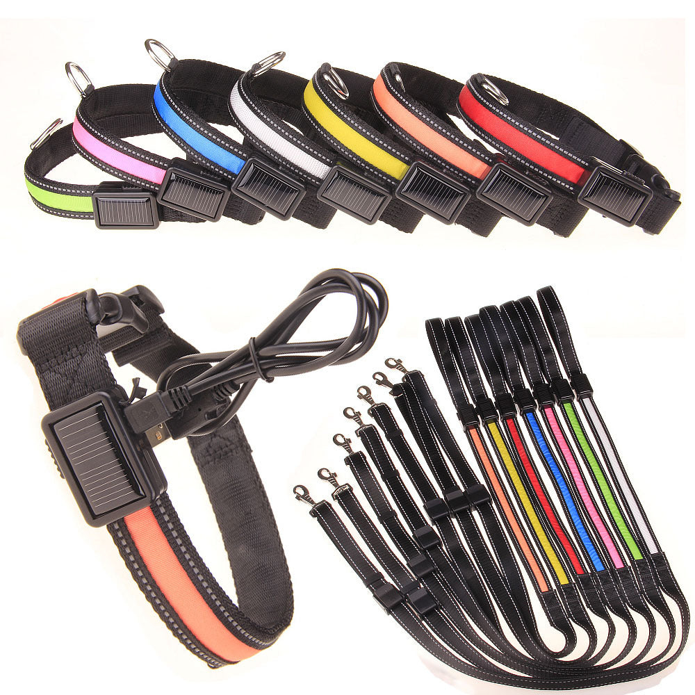 Solar LED Luminous Pet Dog Fashion Collar - 0 - CJ