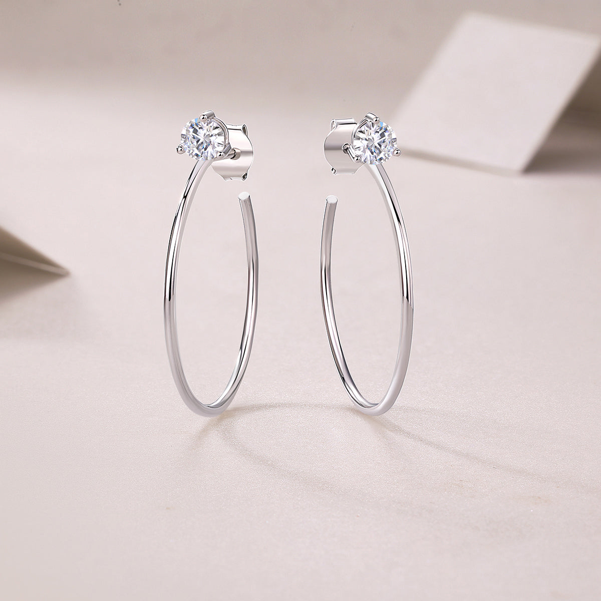 1Graceful Afternoon Diamond Set Moissanite Silver Earrings Luxury Fashion Diamond Earrings Stud Earrings Prohibit TikTok sales - 5 - CJ