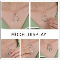 Ring Holder Necklace Irish Claddagh Jewelry in White Gold Plated Sterling Silver