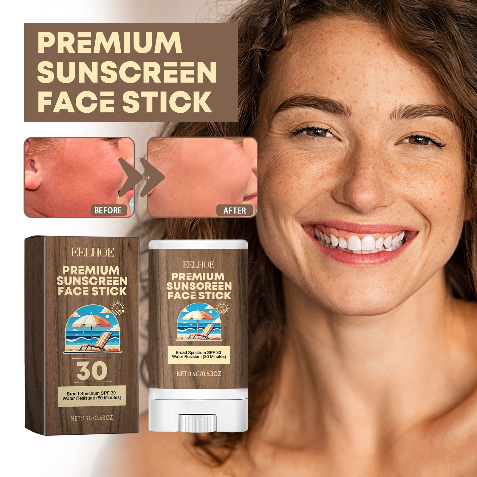 EELHOE Hydrating Stick, Relieve Dry Skin, Moisturize, Prevent Sweat, Moisturize, Protect Against Summer Sun Exposure, And Protect - 5.0 - CJ