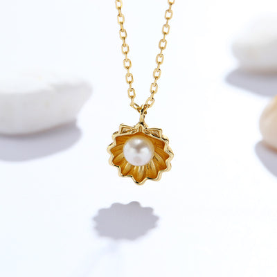 Natural Shell Jewelry Freshwater Pearl Frosted Necklace - 4 - https://x.com/titan_prim62775J