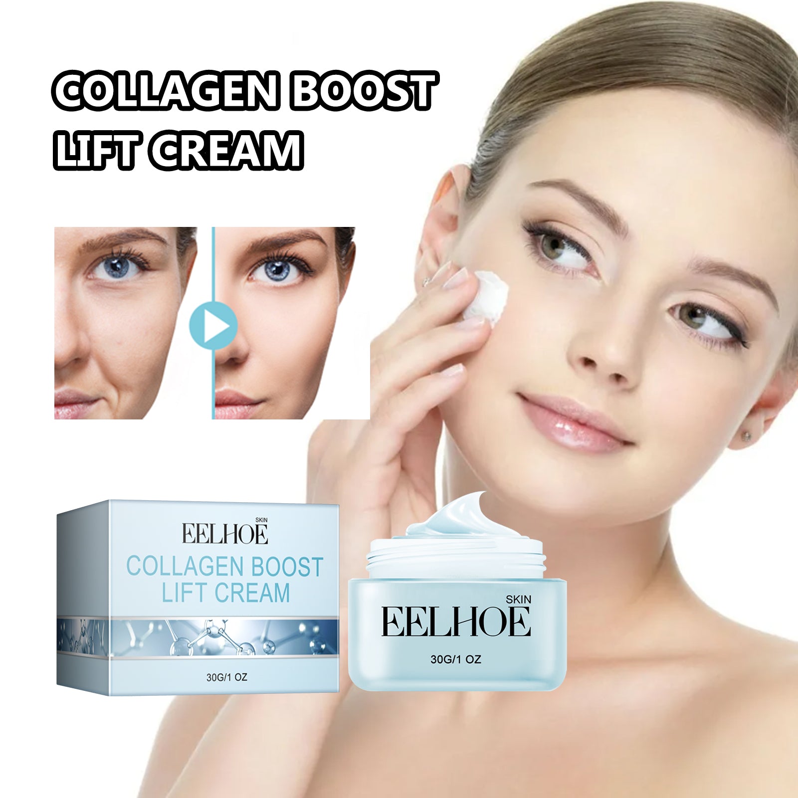EELHOE Collagen Boost Lift Cream, Lighten Wrinkles By Moisturizing And Firming Skin Anti - Aging Cream - 5 - CJ