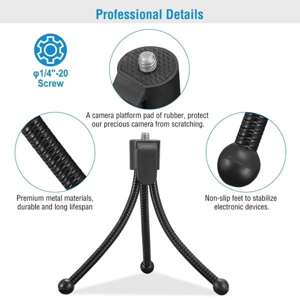 Tripod Stand For Camera Mini Projector Flexible Tripod Holder Heavy Duty Camera Tabletop Mount - 5 - CJ