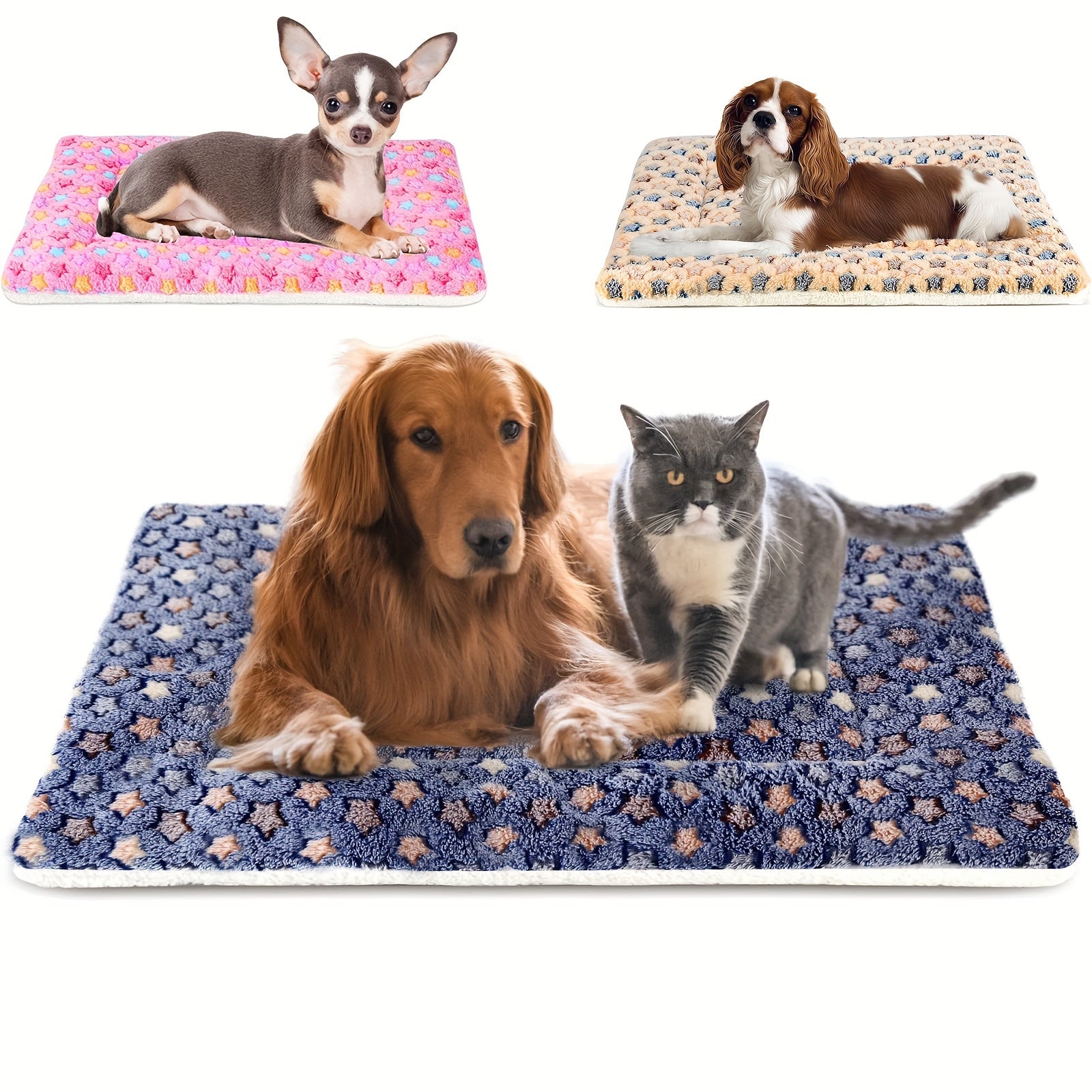 Pets Dog Bed Mat Crate Pad Soft Pet Bed Washable Crate Mat For Large Medium Small Dogs Reversible Fleece Dog Crate Kennel Mat Cat Bed Liner Super Soft Fluffy Premium Fleece Pet Blanket - 5 - CJ