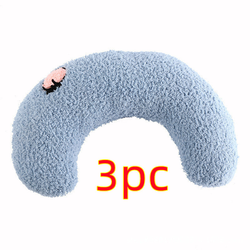 Little Pillow For Cats Fashion Neck Protector Deep Sleep Puppy U - Shaped Pillow Pets Pillow Kitten Headrest Dog Sleeping Pillow Pet Products - 0 - CJ - Blue - 3PCS - CJMY133192211KP
