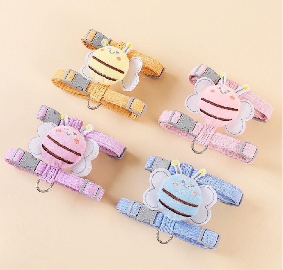 Small Cat Harness Wing Shaped Decorative Walking Vest Traction Rope Set - 5 - CJ