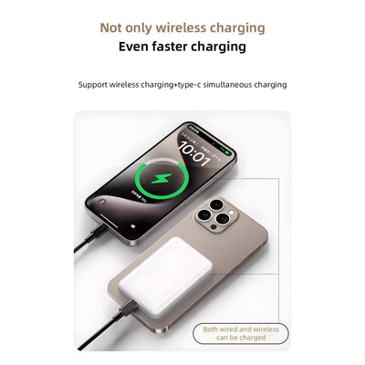 Portable Magnetic Fast Charging Power Bank  Mini Size , Large Capacity 10000mAh, Magnetic Wireless Charging, USB - C Output - 5 - CJ