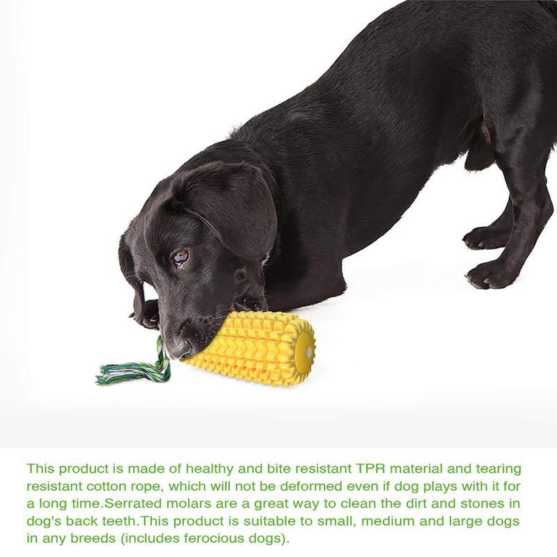 PROKEl Dog Chew Toys Corn Stick Toy For Smal  MediumLarge Breed 5.8   Squeak Corn Stick Ropetoy - 5 - CJ